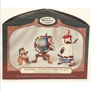 VINTAGE 3pc HALLMARK KEEPSAKE CHRISTMAS ORNAMENTS